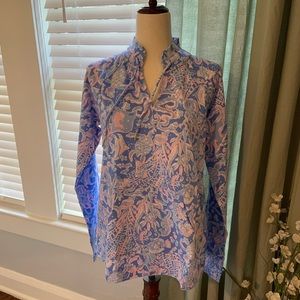 NWT Lilly Pulitzer Cassi Popover in Boca Blue - Size M